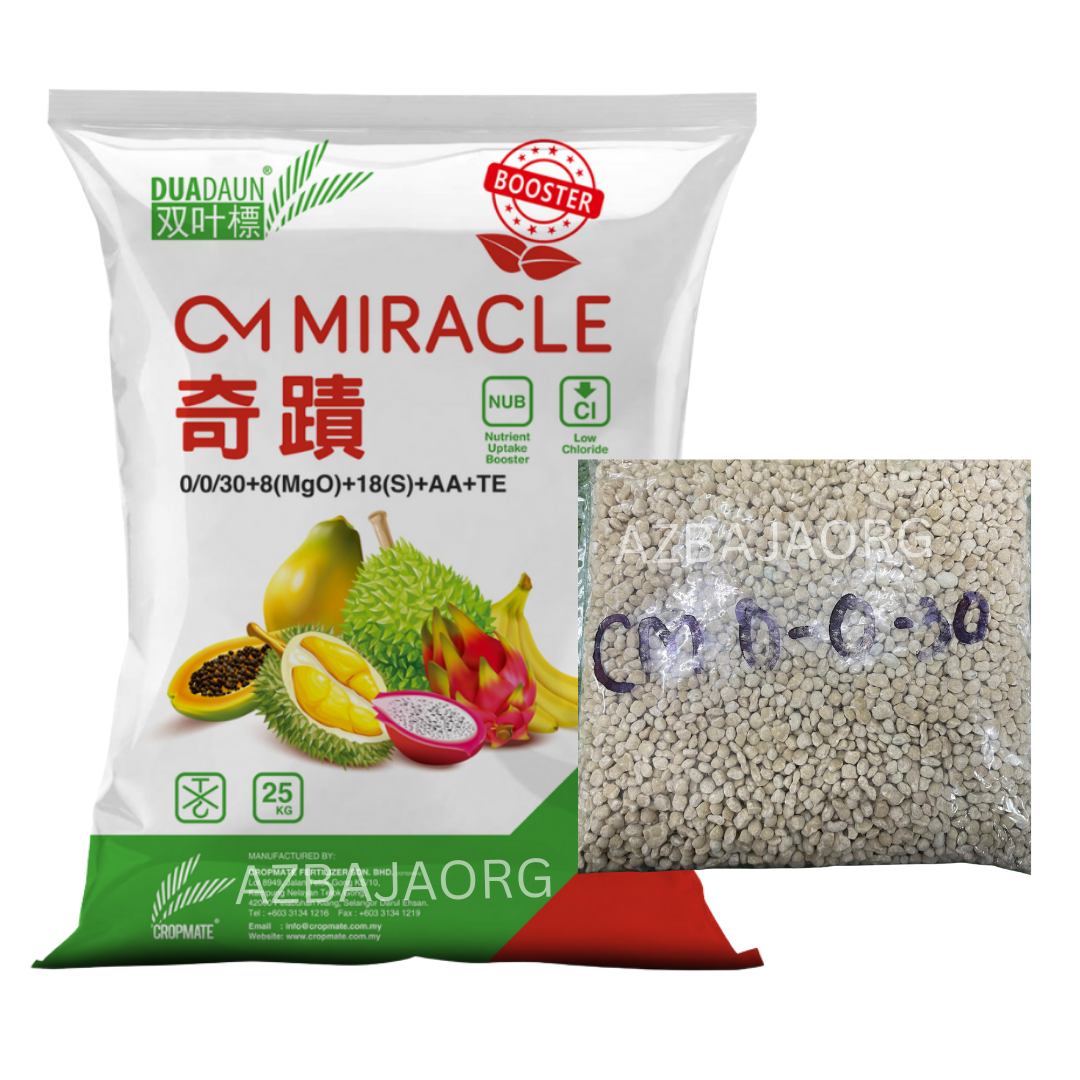 CM MIRACLE 0-0-30 (25KG/REPACK 1KG)